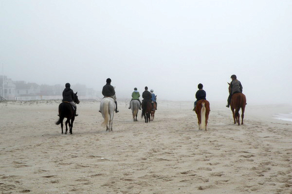 Beach Ride for Knights of Columbus on Pikes Beach in Westhampton Dunes. On Saturday April 21