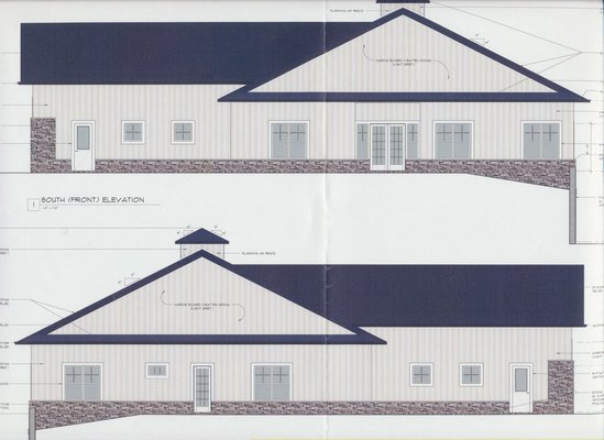 A rendering of the proposed Southampton Village Ambulance Barn