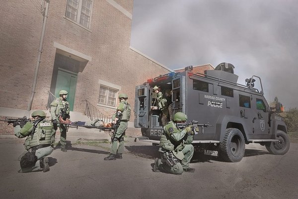 fire and rescue agencies around the county and have been the focus of criticism for the militarization of police departments. East Hampton Town is considering buying one with money it would recieve from an anonymous donor. Courtesy LenCo Armored Vehicles