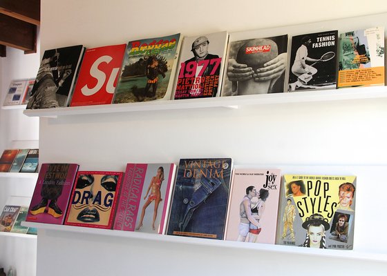 Some of the photo books available for purchase at the Boo-Hooray Summer Rental store in Montauk. KYRIL BROMLEY