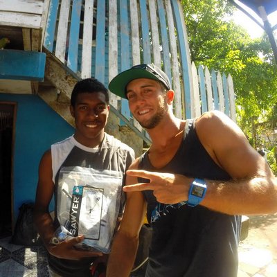  an initiative that gets local surfers to bring water filters with them in their luggage while they are looking for good waves in third-world countries. Courtesy James McMahon