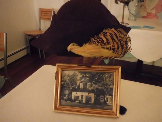 A Lyzon hat that is on display in the Prosper King House. COURTESY OF THE HAMPTON BAYS HISTORICAL SOCIETY