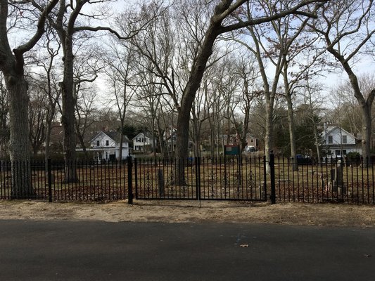 The new fence installed at the St. David AME Zion Church Cemetery COURTESY OF APRIL GORNIK