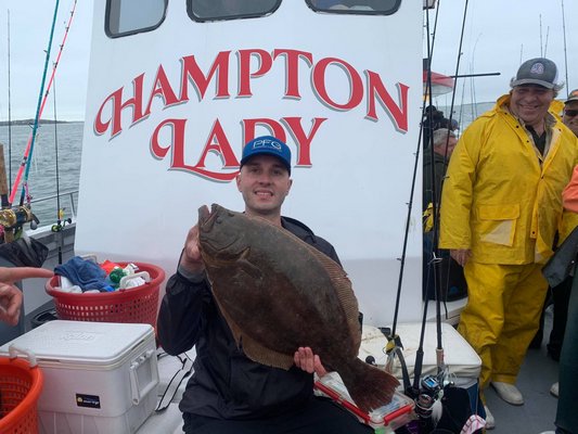 The first doormat fluke of the season came over the rail of the Hampton Lady on Saturday