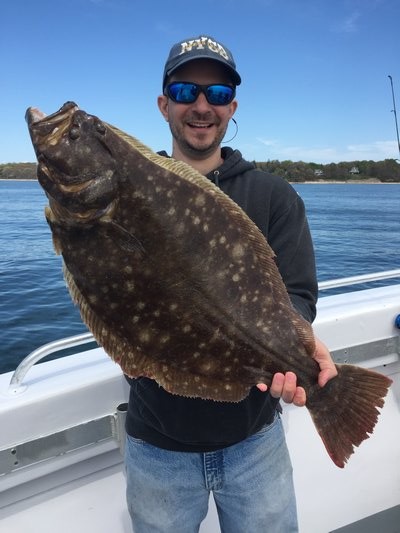 Dave Speal caught this 10-pound fluke while fishing aboard the Hampton Lady out of Hampton Bays last week. Capt. Jim Foley