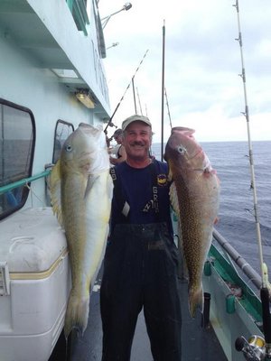 The Viking Star has started making its trips to the edge of the continental shelf in search of big bottom dwellers like these trophy golden tilefish caught earlier this month. Courtesy of the Viking Fleet