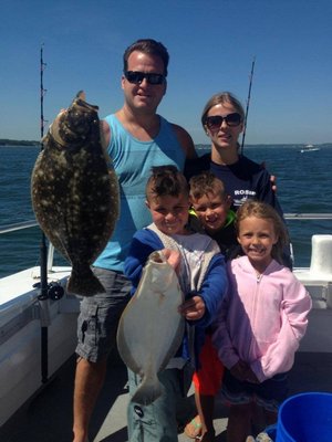 The Connor family got in on the hot fluke fishing off Hampton Bays aboard the Hampton Lady over the weekend. Capt. James Foley