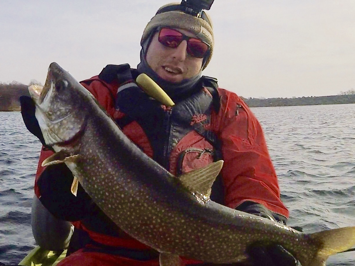 Dan Mendelson of Montauk caught a whopper lake trout while on a jaunt to New Jersey last week. 