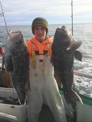 11-year old Dylan Palmer showed the old timers how it's done aboard the Viking Starship recently