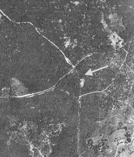 Aerial photos that purport to show that the currently unimproved portion of Cross Highway was in fact cleared and used as a road in the 1930s and 1940s. 