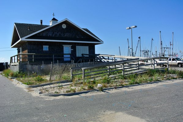 The Commerical Fishing Docks in Hampton Bays a few days after Sandy in 2012.  DANA SHAW