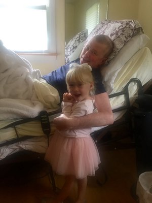 Dean Pace answering work emails on his phone the day after his surgery last year.