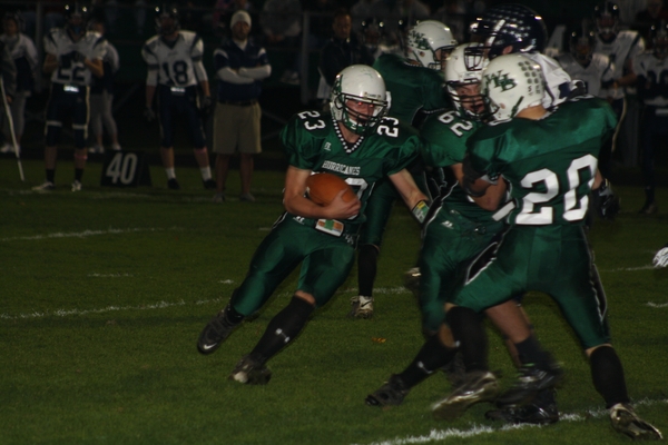 Westhampton Beach sophomore halfback Scott Martin looks for an opening.
