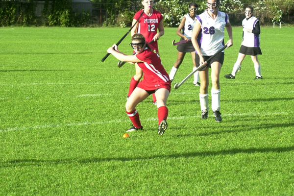 Alexa Lantiere takes a shot in the circle during her team's 5-0 win over Hampton Bays.<br>Photo by Cailin R