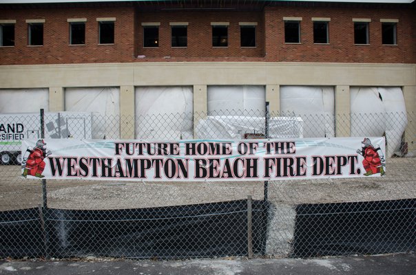 The new two-story Westhampton Beach Fire Department firehouse will allow the chiefs and firefighters to operate under the same roof. GREG WEHNER