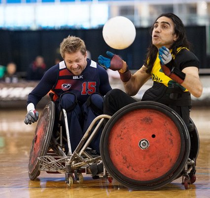  competing for the U.S. wheelchair rugby team.