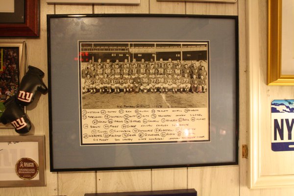 The original photographer's proof of the Giants team photo from 1956