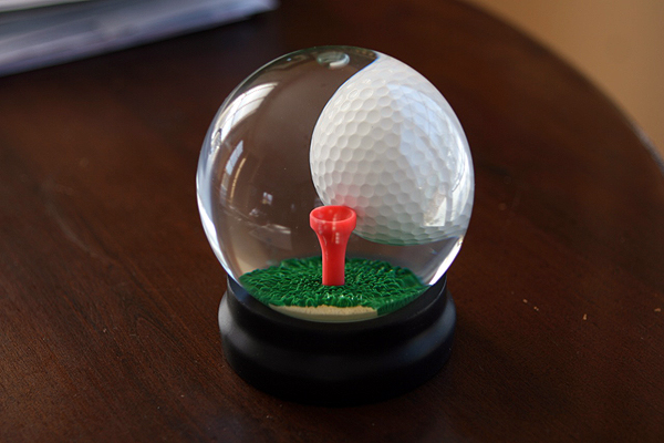 Try to get the ball on the tee.
