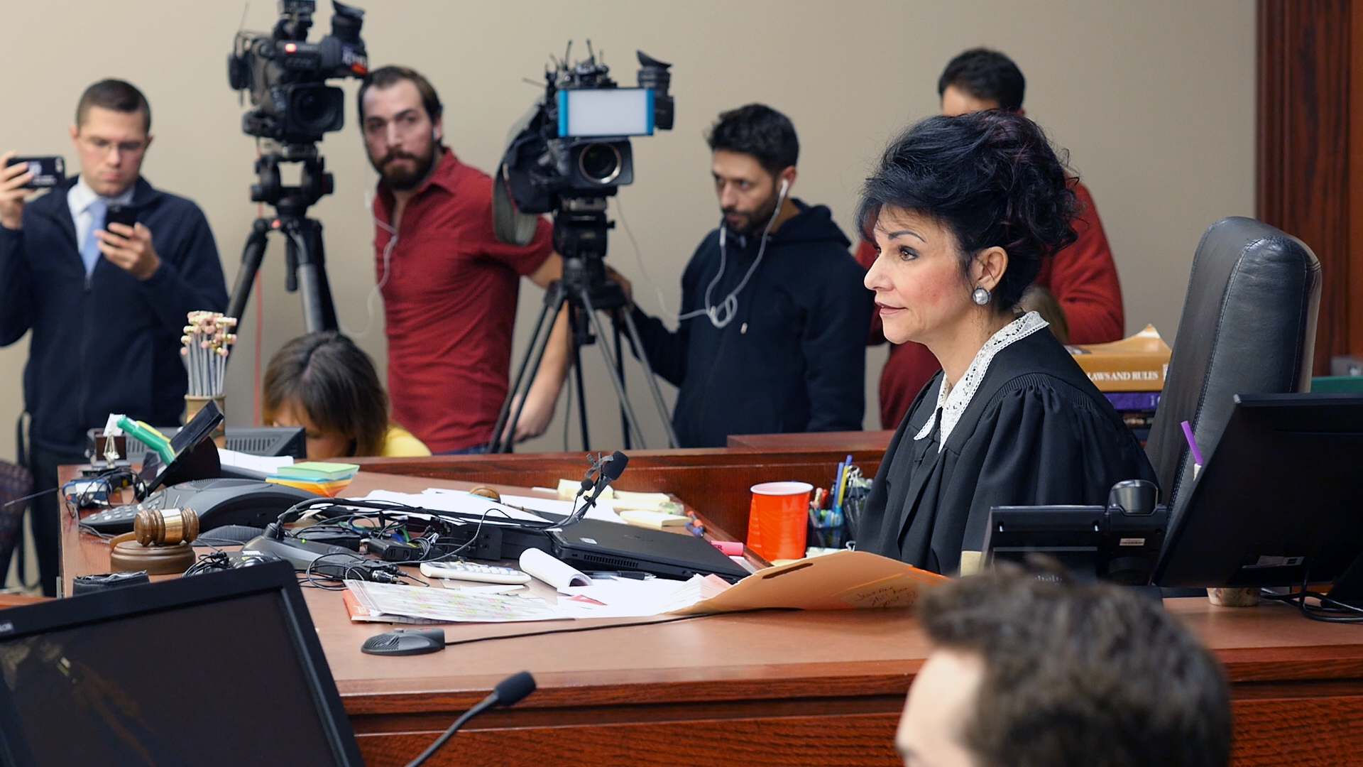 Judge Rosemarie Aqualina during the Michigan trial of Dr. Larry Nassar. COURTESY OF HBO