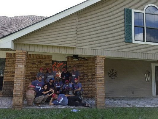 Members of Team Rubicon in Houston clearing out houses that were damaged from Hurricane Harvey. COURTESY MAUREEN RUTKOWSKI