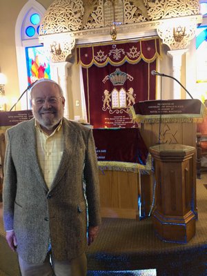 Karl Grossman at Temple Adas Israel in Sag Harbor. CAILIN RILEY CAILIN RILEY