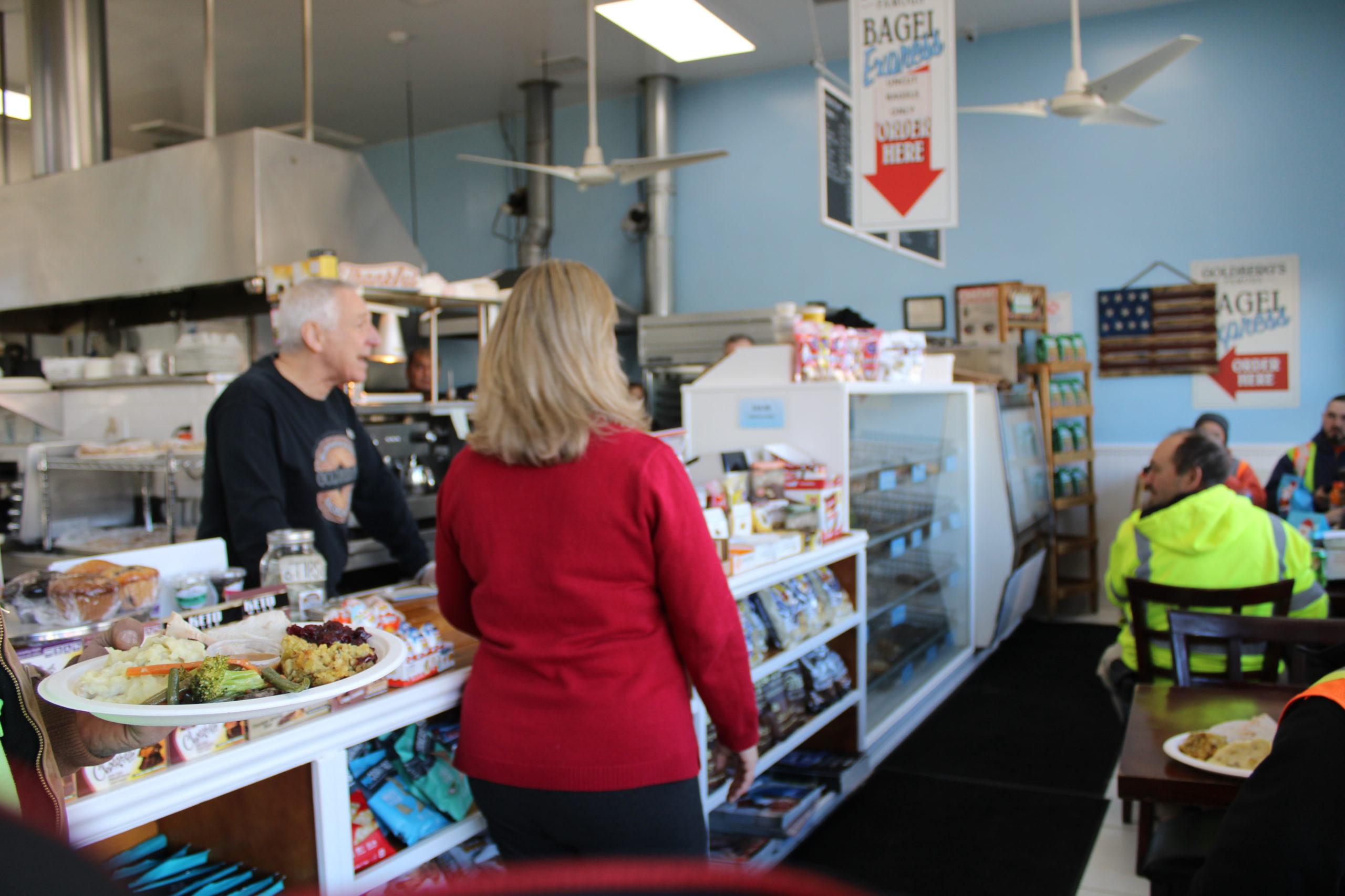 Goldberg's in Westhampton Beach shows gratitude for Bove employees for their work on the Main Street Project with an appreciation lunch on Friday. 