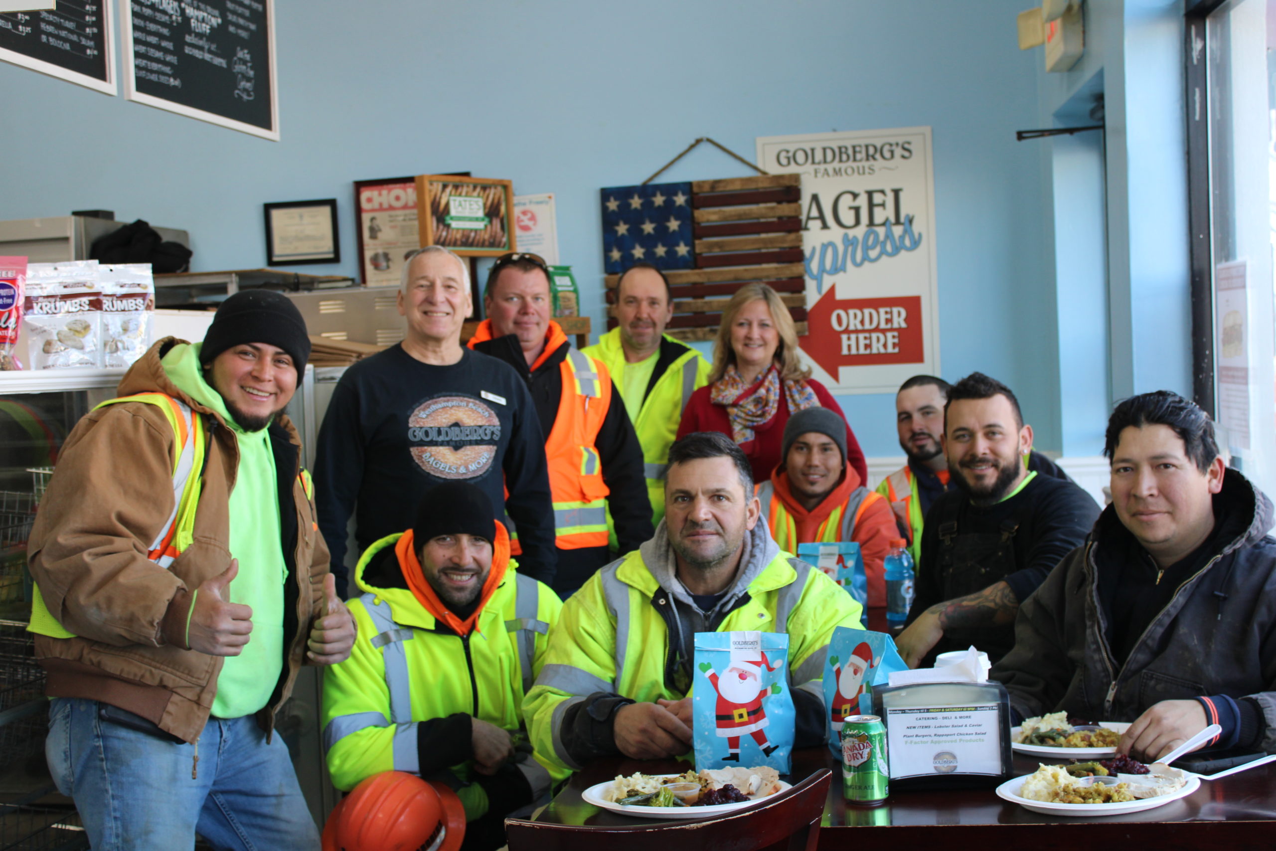 Goldberg's in Westhampton Beach shows gratitude for Bove employees for their work on the Main Street Project with an appreciation lunch on Friday. 