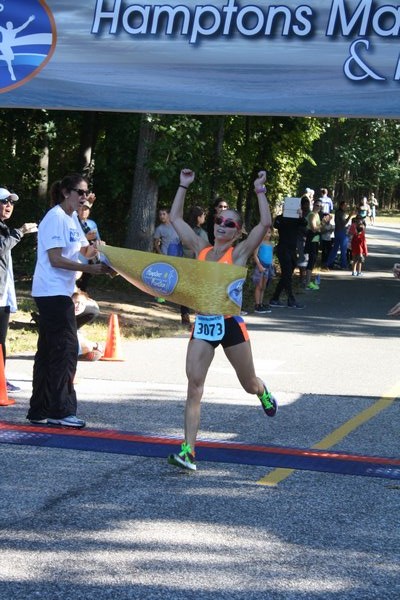 Heather Williams was the top female finisher in the half-marathon