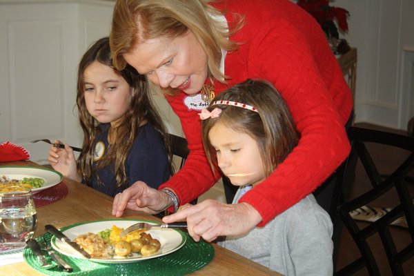 Dale Leff hosted a children's etiquette class in East Hampton on Saturday