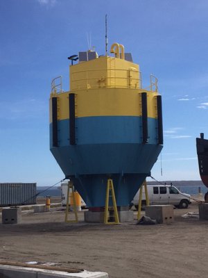 The Manna Fish Farm buoy after being overhauled. COURTESY DONNA LANZETTA
