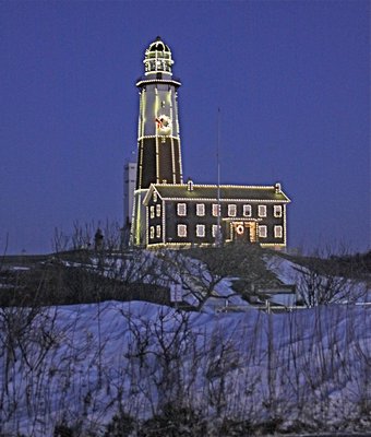 The Montauk Point Lighthouse's holiday lights KYRIL BROMLEY