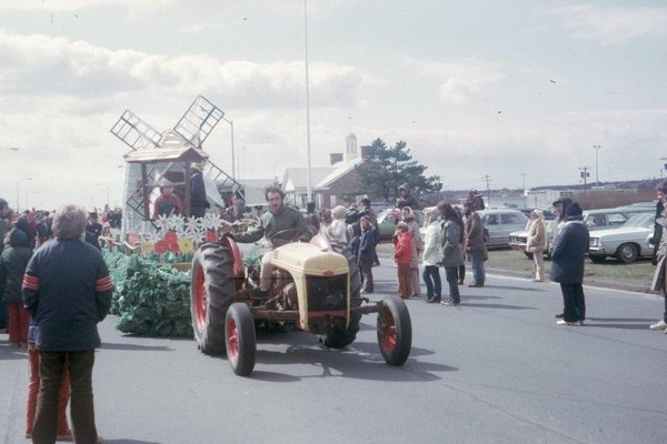 A float in the Montauk St. Patrick's Day Parade in 1974. COURTESY MONTAUK LIBRARY