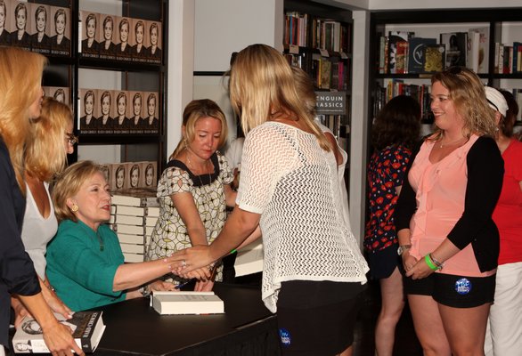  Hillary Clinton and Denise Berthiaume at Books and Books in Westhampton Beach. Neil Salvaggio