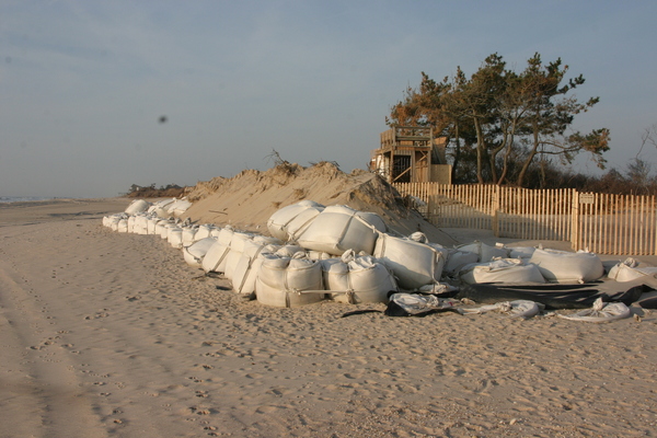 The sandbags and sand berm that failed to hold back Hurricane Sandy 
