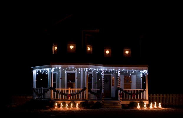 The Matlock family on Depot Road came in first place in the Residence category of the 12th Annual Village of Westhampton Beach Holiday Lighting Contest. NEIL SALVAGGIO
