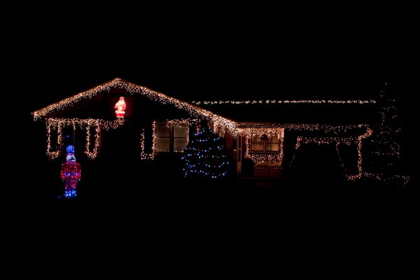 The Garcia Family on Rogers Avenue placed third in the Residence category of the 12th Annual Village of Westhampton Beach Holiday Lighting Contest. NEIL SALVAGGIO