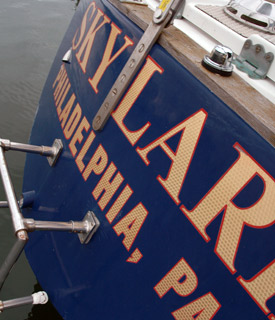 The 36 foot Pierson sloop is named Skylark.