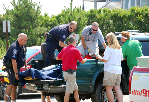  who made it to shore before paramedics arrived on Saturday