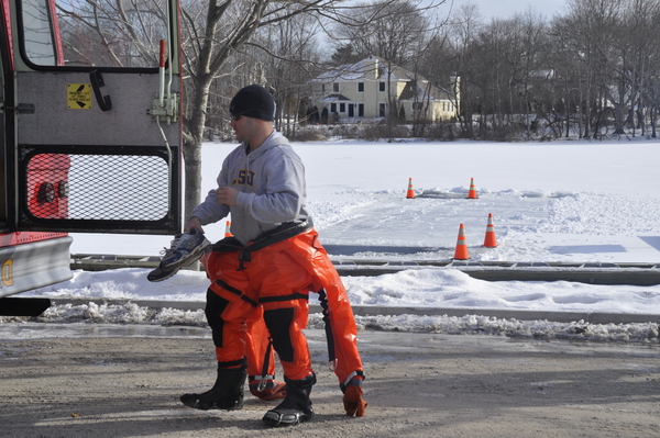  the Eastport Fire Department held an ice rescue drill on the West Pond. 