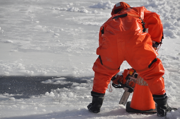  the Eastport Fire Department held an ice rescue drill on the West Pond.