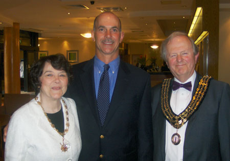 Paul Ramunno with the mayor
and mayoress of Southampton