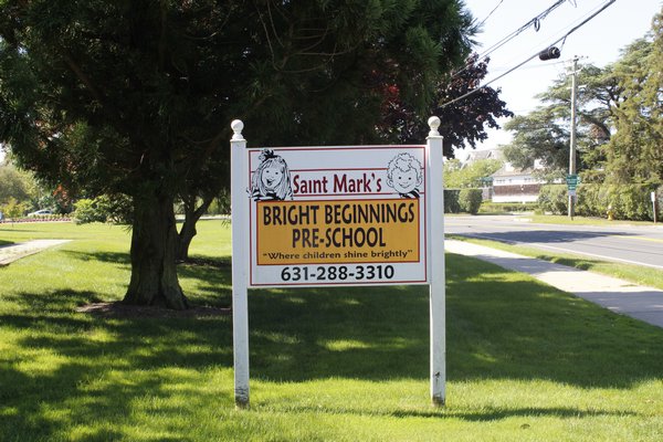 Saint Mark's Bright Beginnings Preschool on Main Street in Westhampton Beach. KATE RIGA