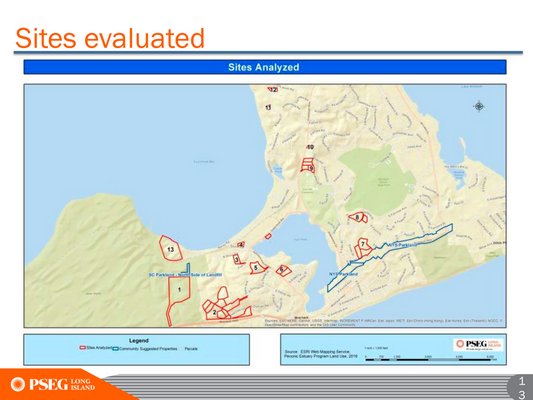 PSEG explained its process for evaluating sites for a new substation in Montauk on Tuesday.