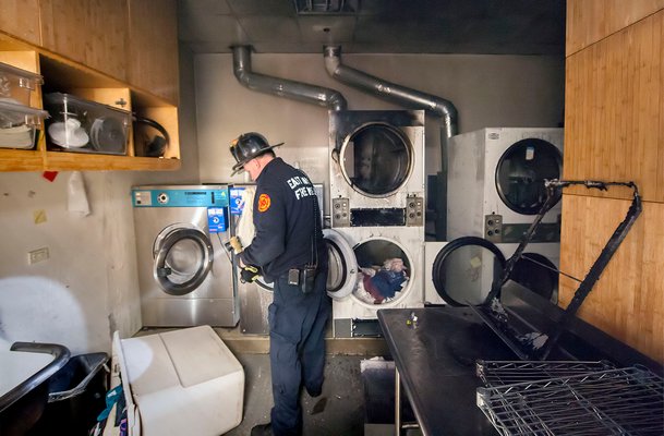 A dryer fire at the Ross School on Friday night caused minor damage to a basement laundry room. Michael Heller