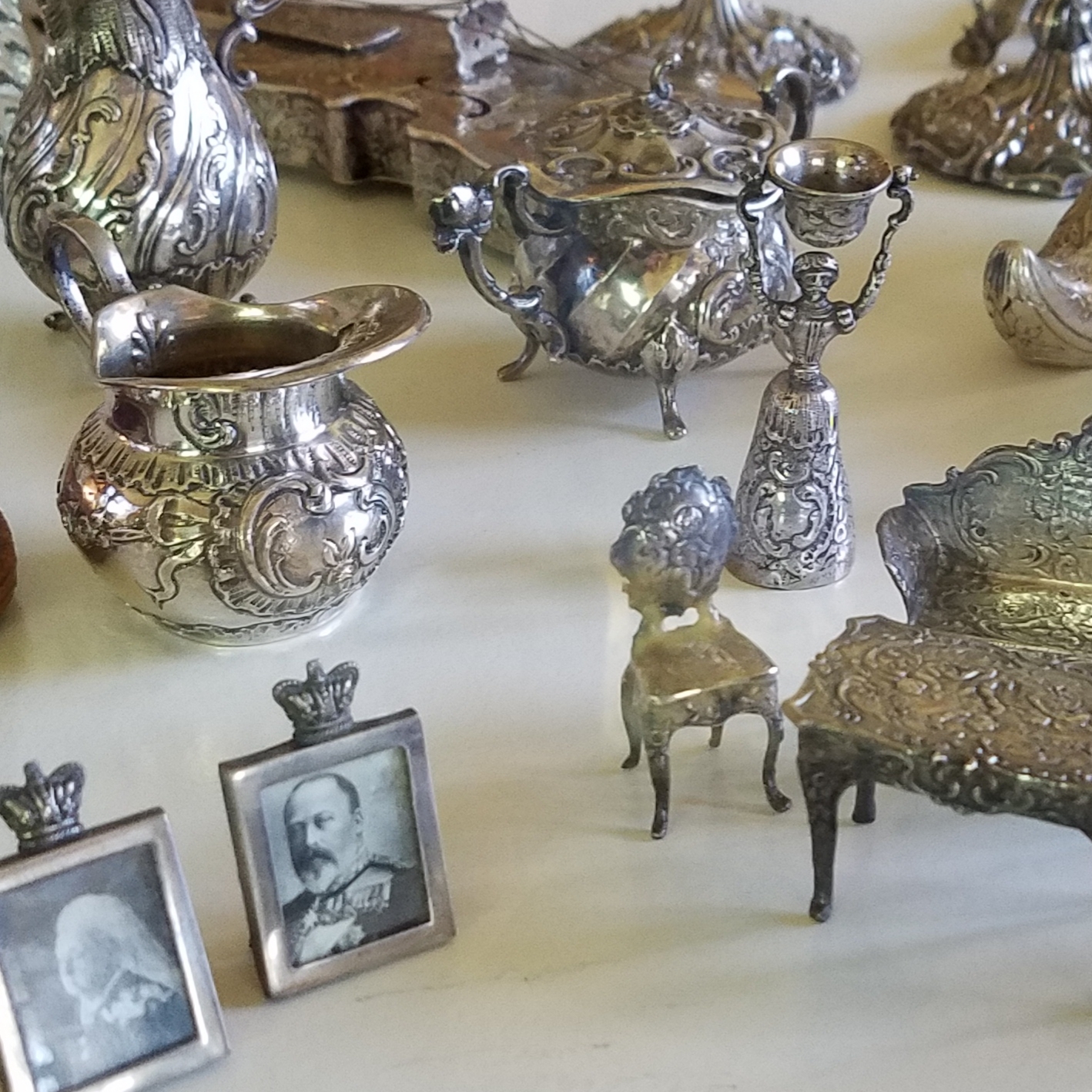 The Dutch custom of giving silver miniatures became popular in Victorian times. 