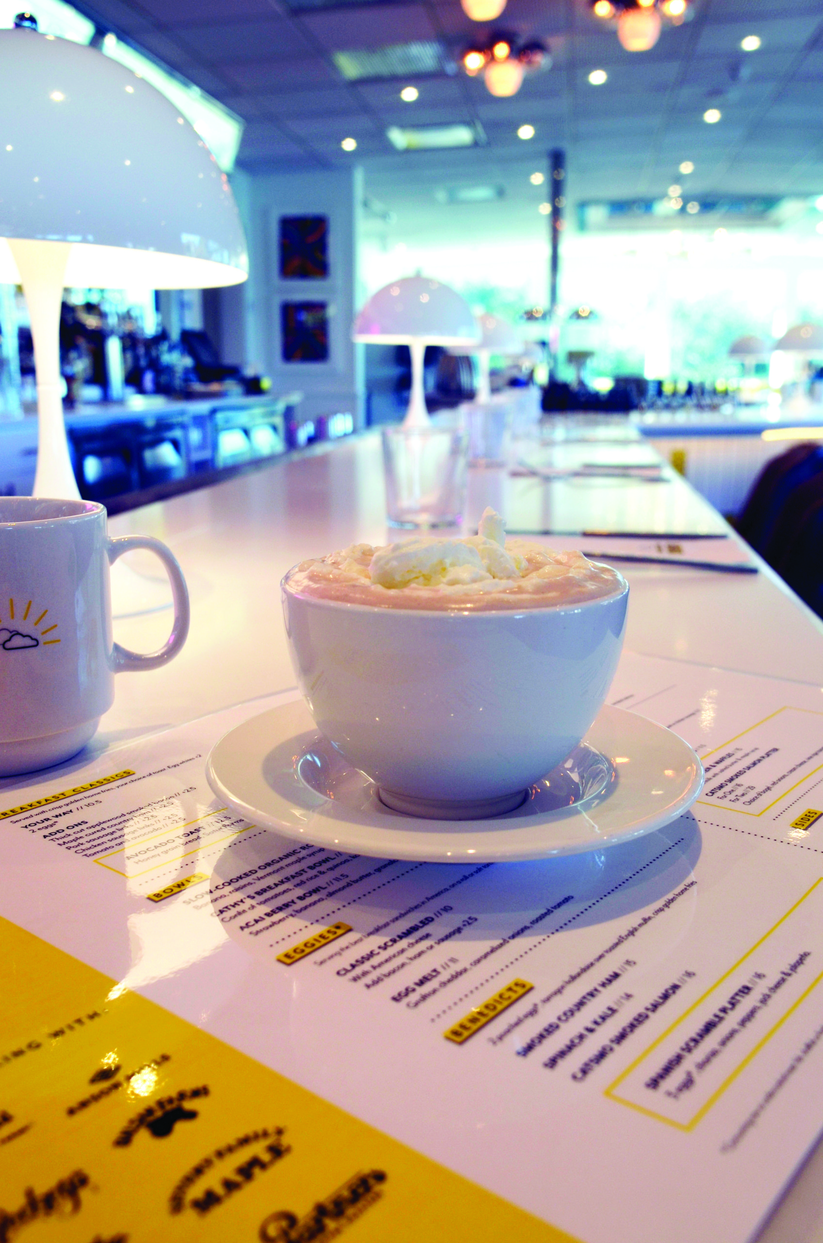 Hot chocolate at Silver Lining Diner. KIM COVELL