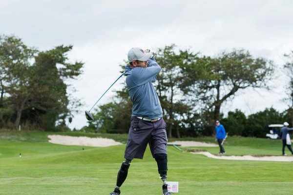 Andrew Smith is one two dozen wounded military veterans from the United States and United Kingdom who are squaring off in a Ryder Cup-style match at the Maidstone Club in East Hampton this week.