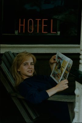 Sue Lyon in front of the American Hotel in Sag Harbor in 1961. COURTESY SHANNAH LAUMEISTER-STERN