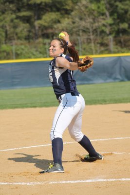 Lady Shark Marissa Rizzi allowed just one earned run on four hits in the win against Bayport/Blue Point. BY KERRY MONACO