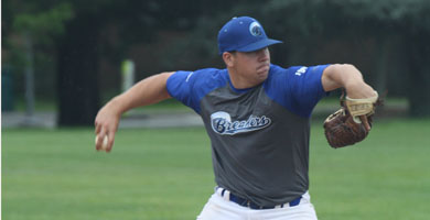 Tim Ingram (SUNY Old Westbury) was named Pitcher of the Year in the HCBL. CAILIN RILEY